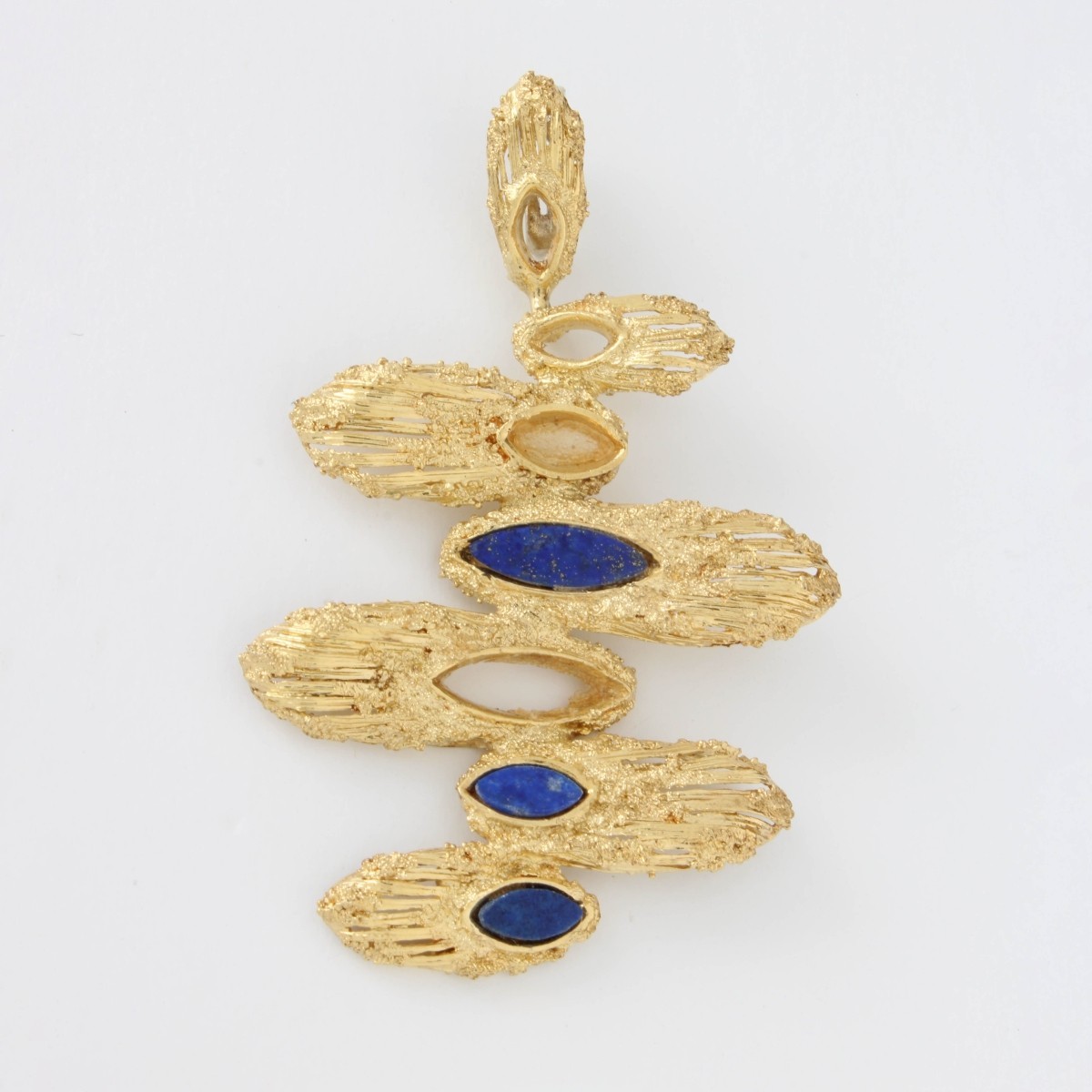Retro 18K and Lapis Pendant