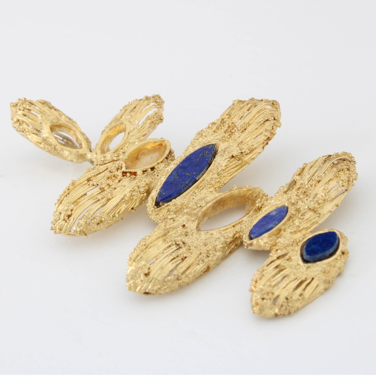 Retro 18K and Lapis Pendant