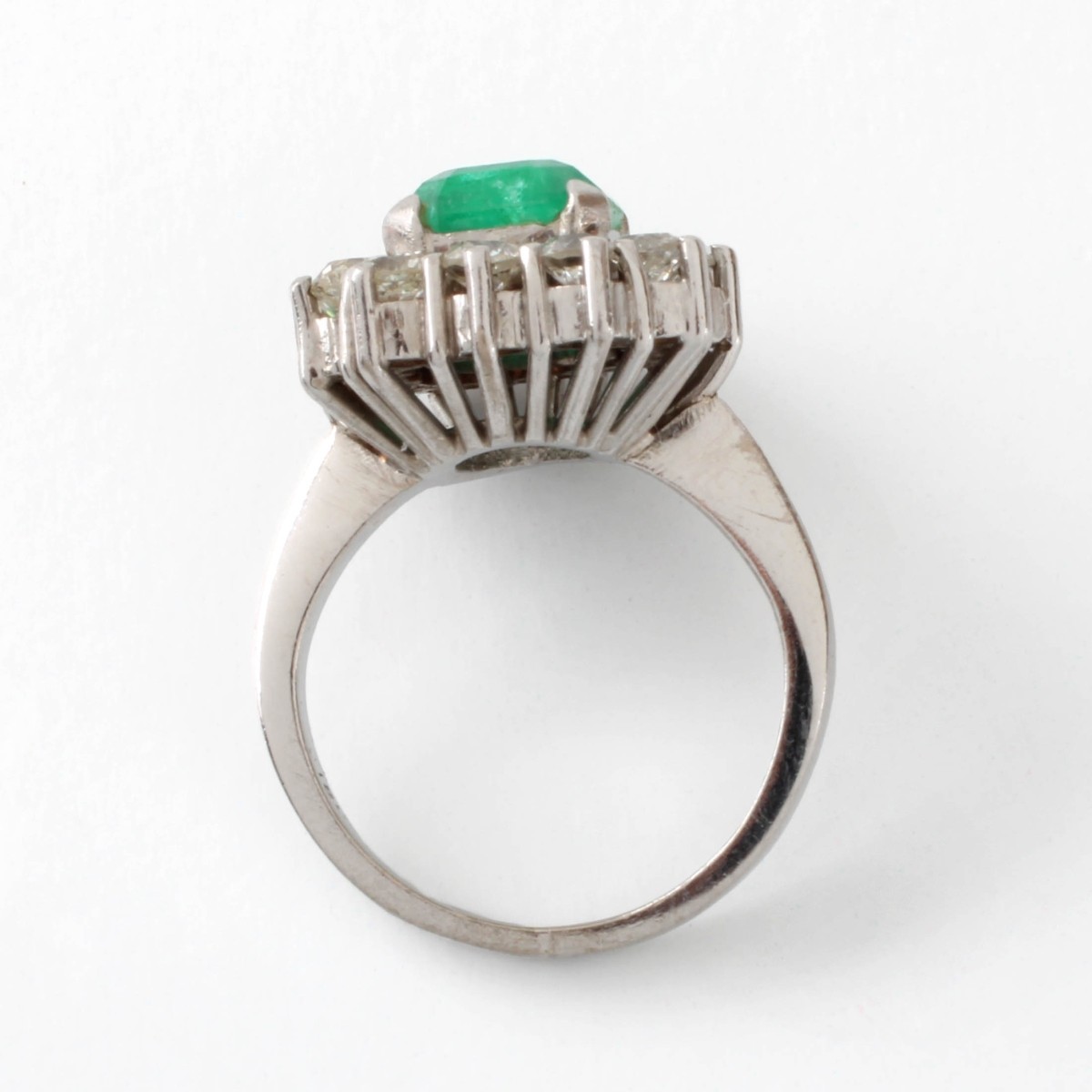 Emerald, Diamond and 18K Ring