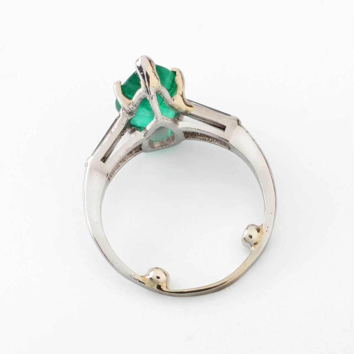 Emerald, Diamond and Plat Ring