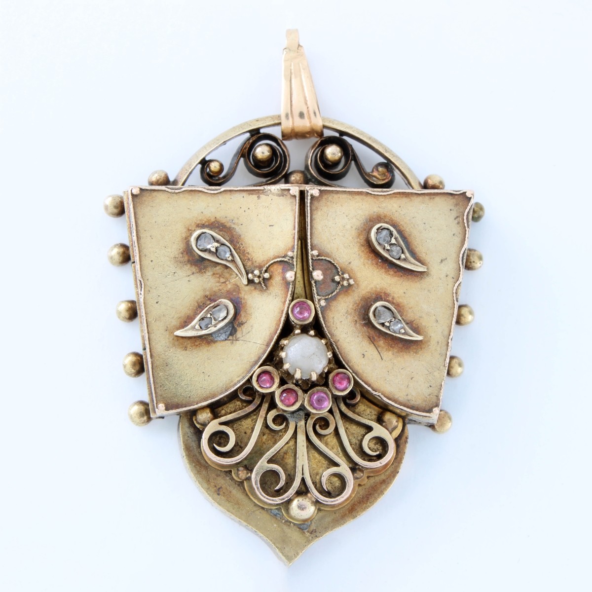 Antique Gemstone and 13K Locket