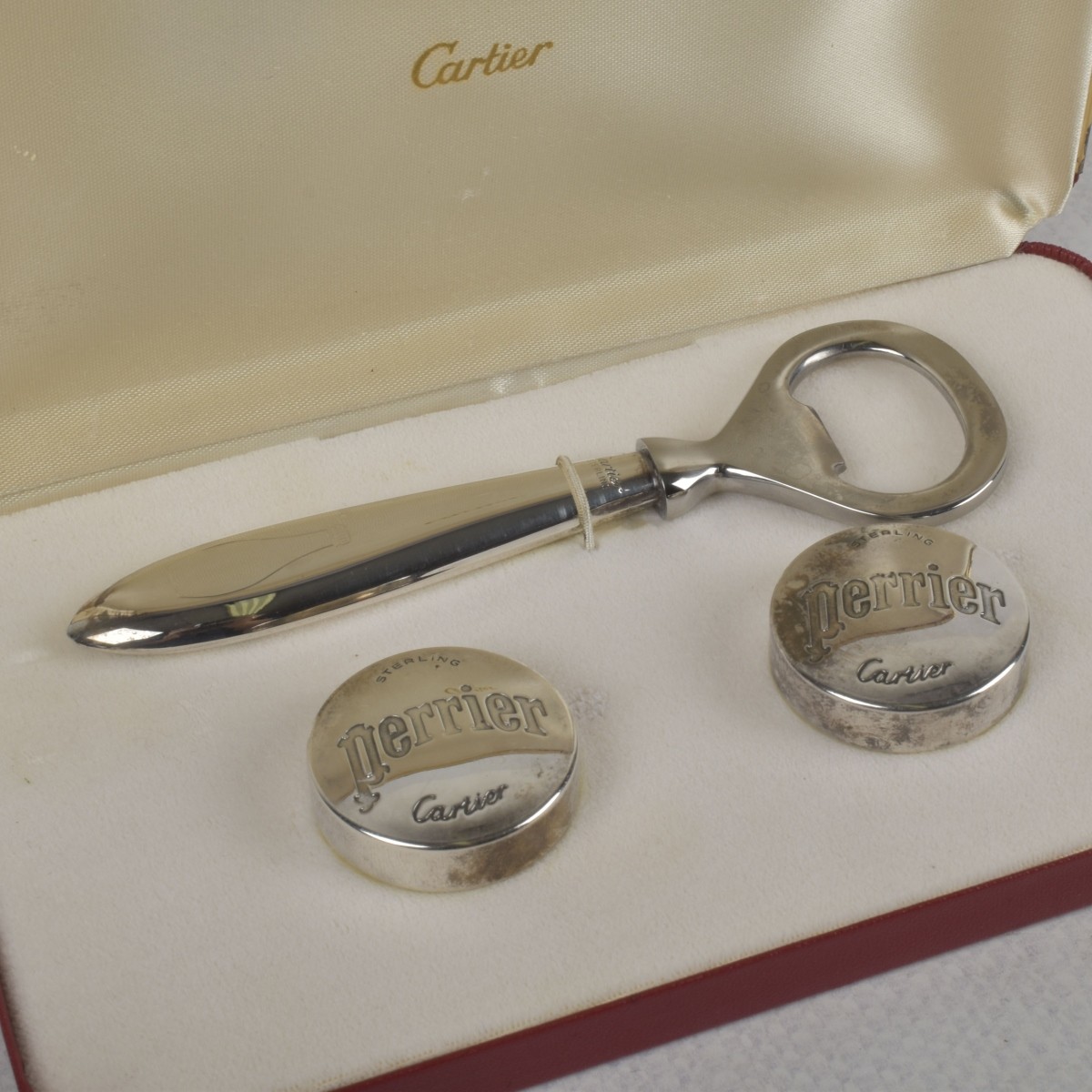 Cartier Bottle Opener and Caps