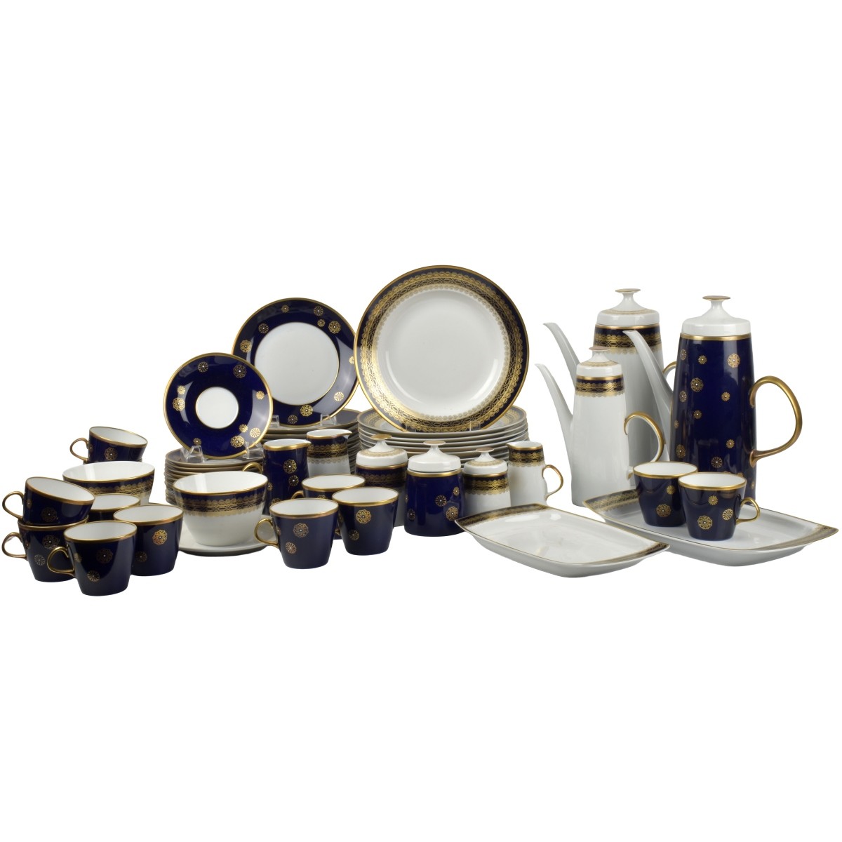 German Lichte "Echt Kobalt" Dessert Service