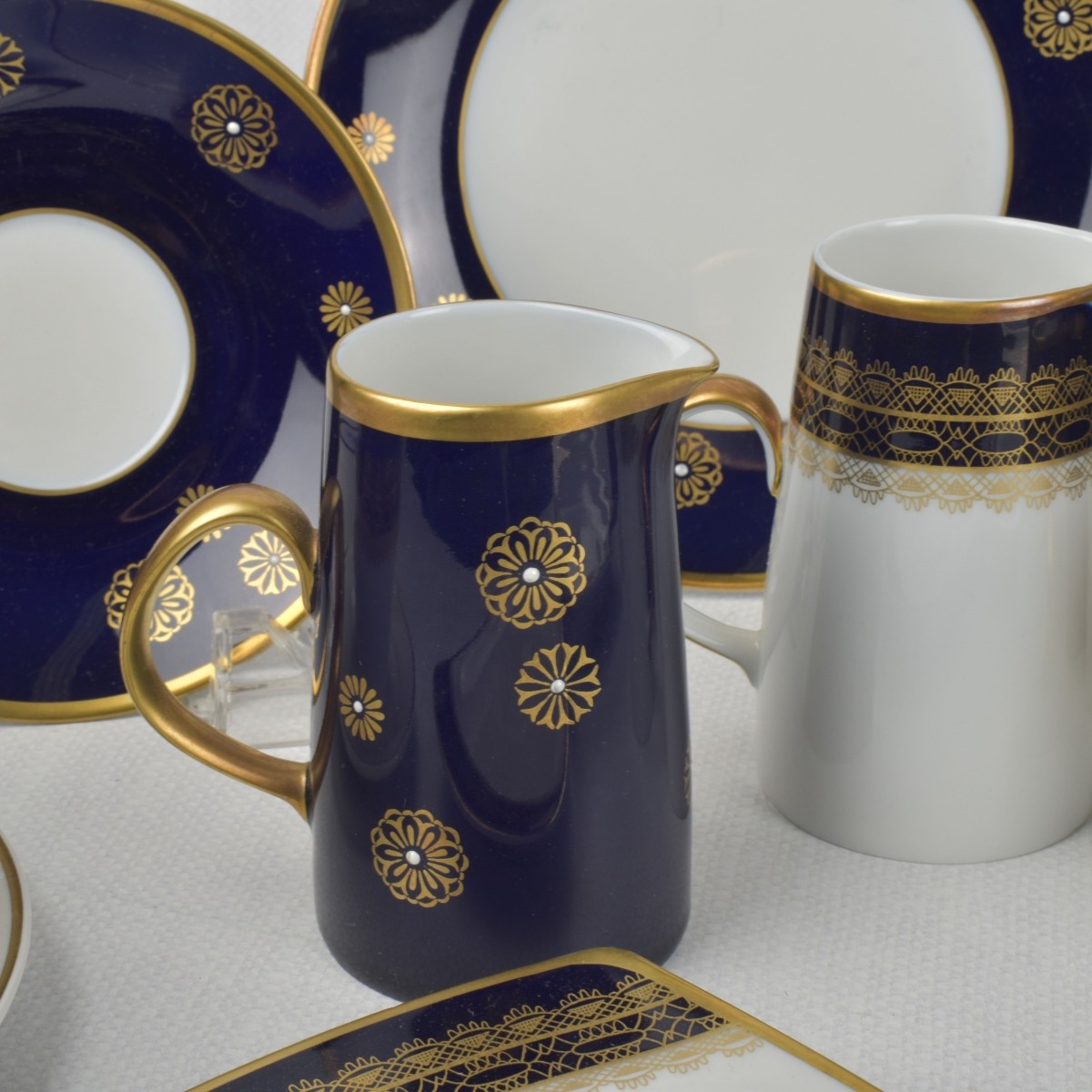 German Lichte "Echt Kobalt" Dessert Service