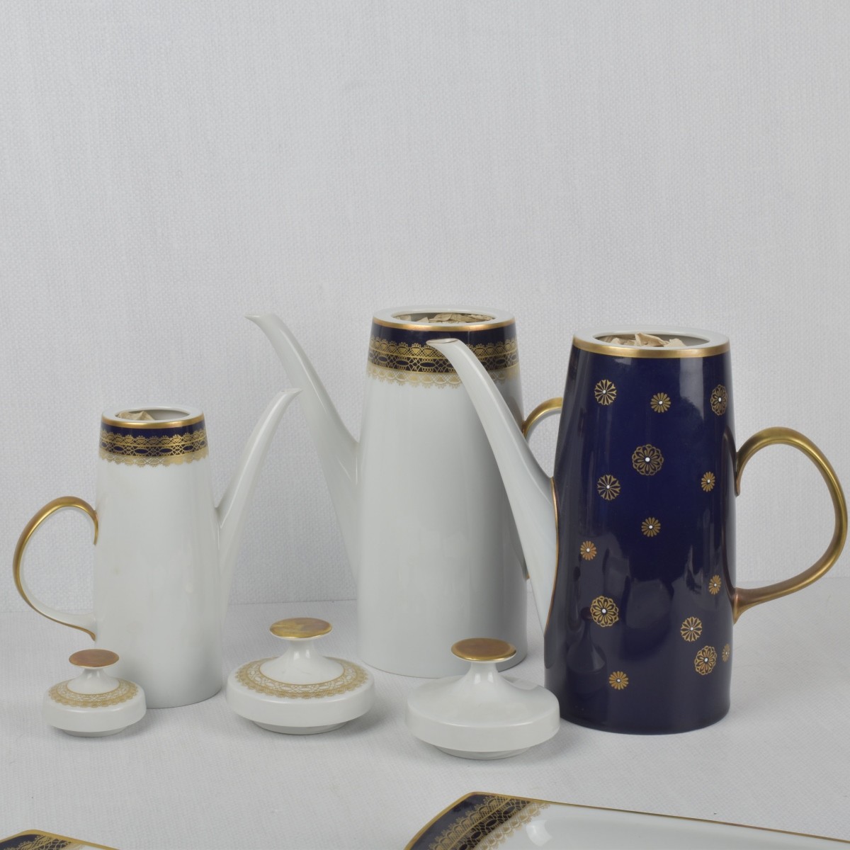 German Lichte "Echt Kobalt" Dessert Service