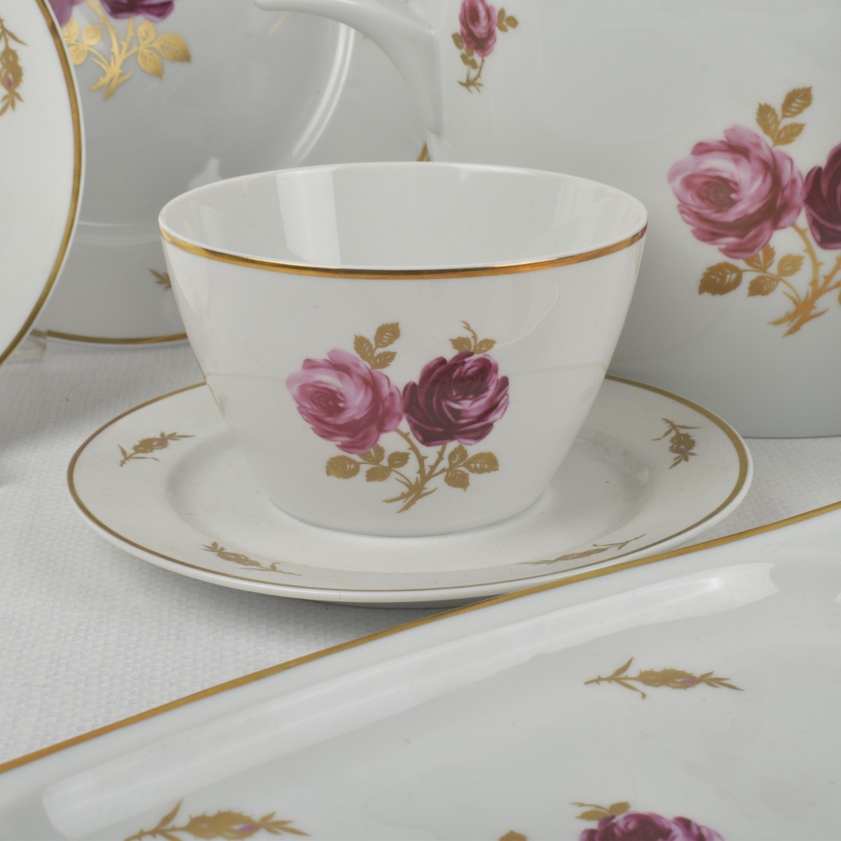 German Lichte "Echt Kobalt" Dinner Service