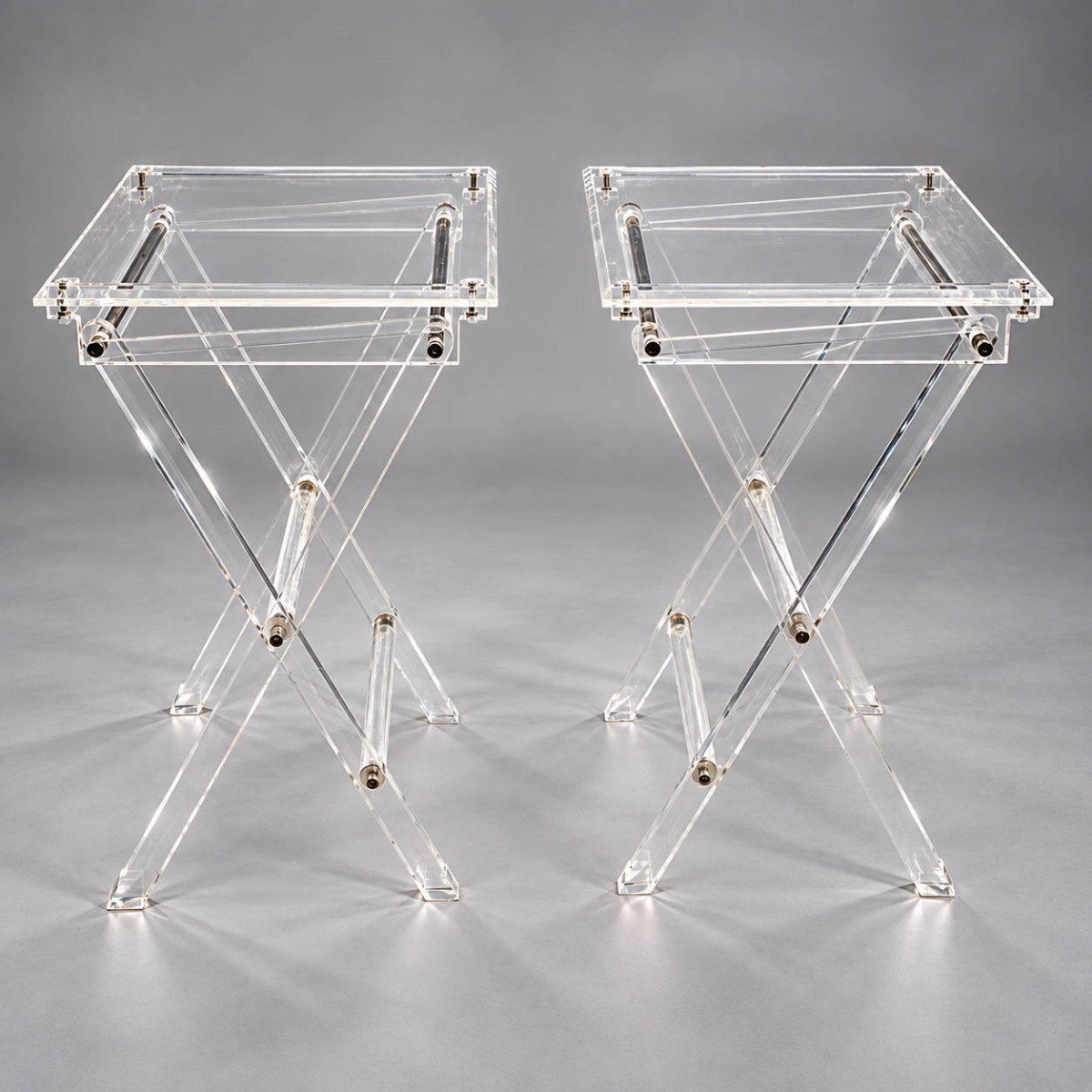 Mid-century Modern Acrylic TV Tables