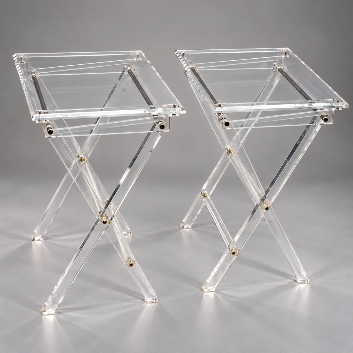 Mid-century Modern Acrylic TV Tables
