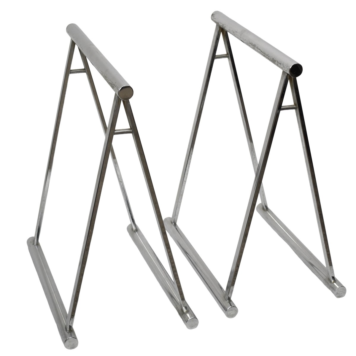 Pair of Chrome Sawhorse Bases