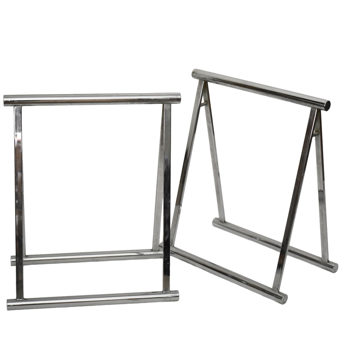 Pair of Chrome Sawhorse Bases
