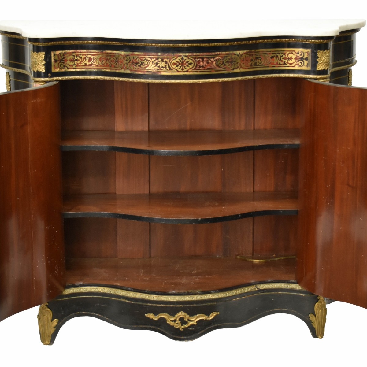 French Style Marble Top Sideboard