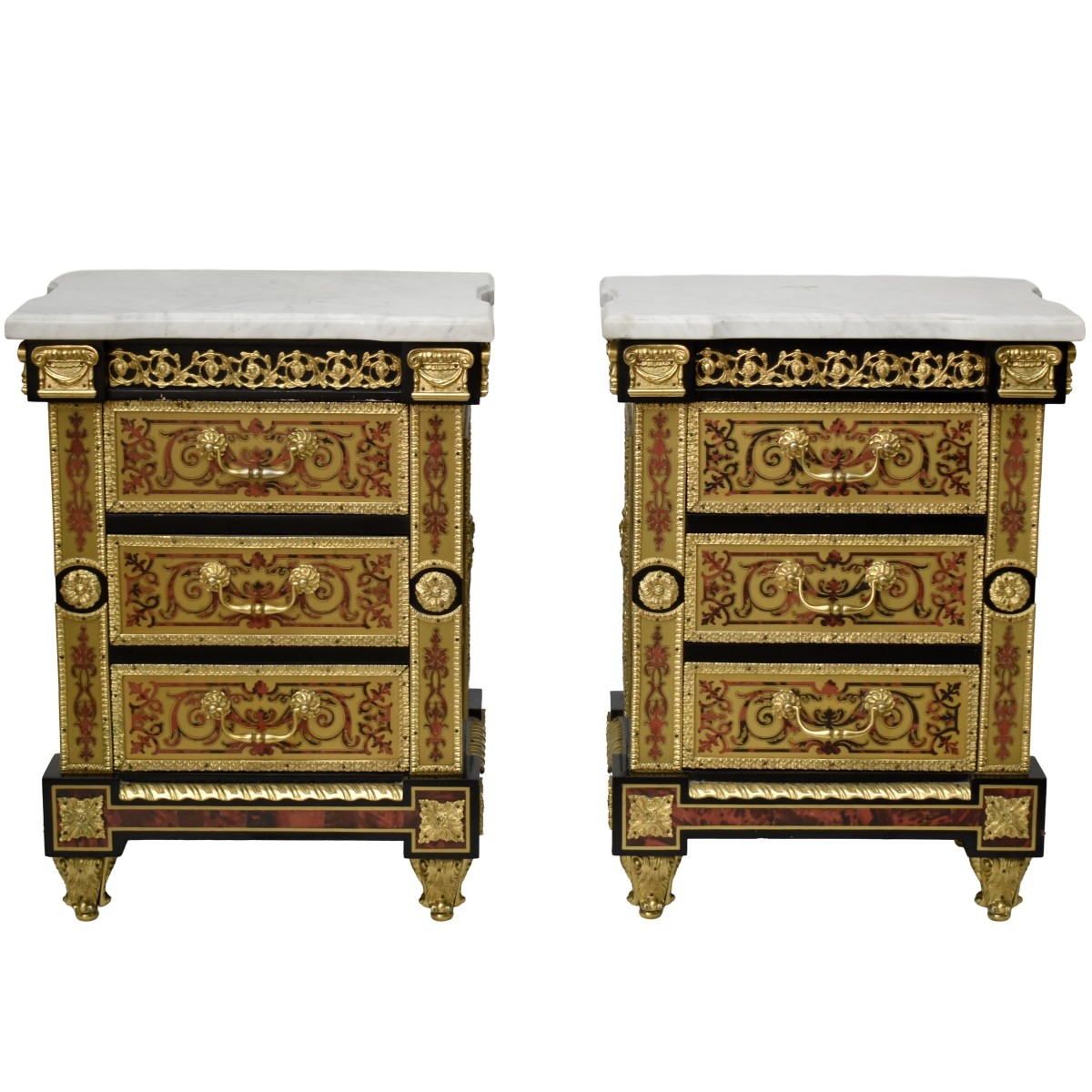 Boulle style End Tables / Nightstands