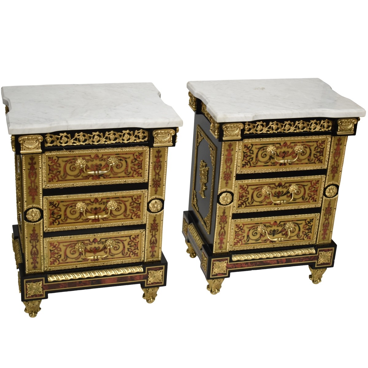 Boulle style End Tables / Nightstands