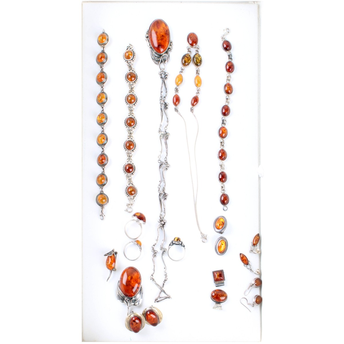 Sterling and Amber Jewelry