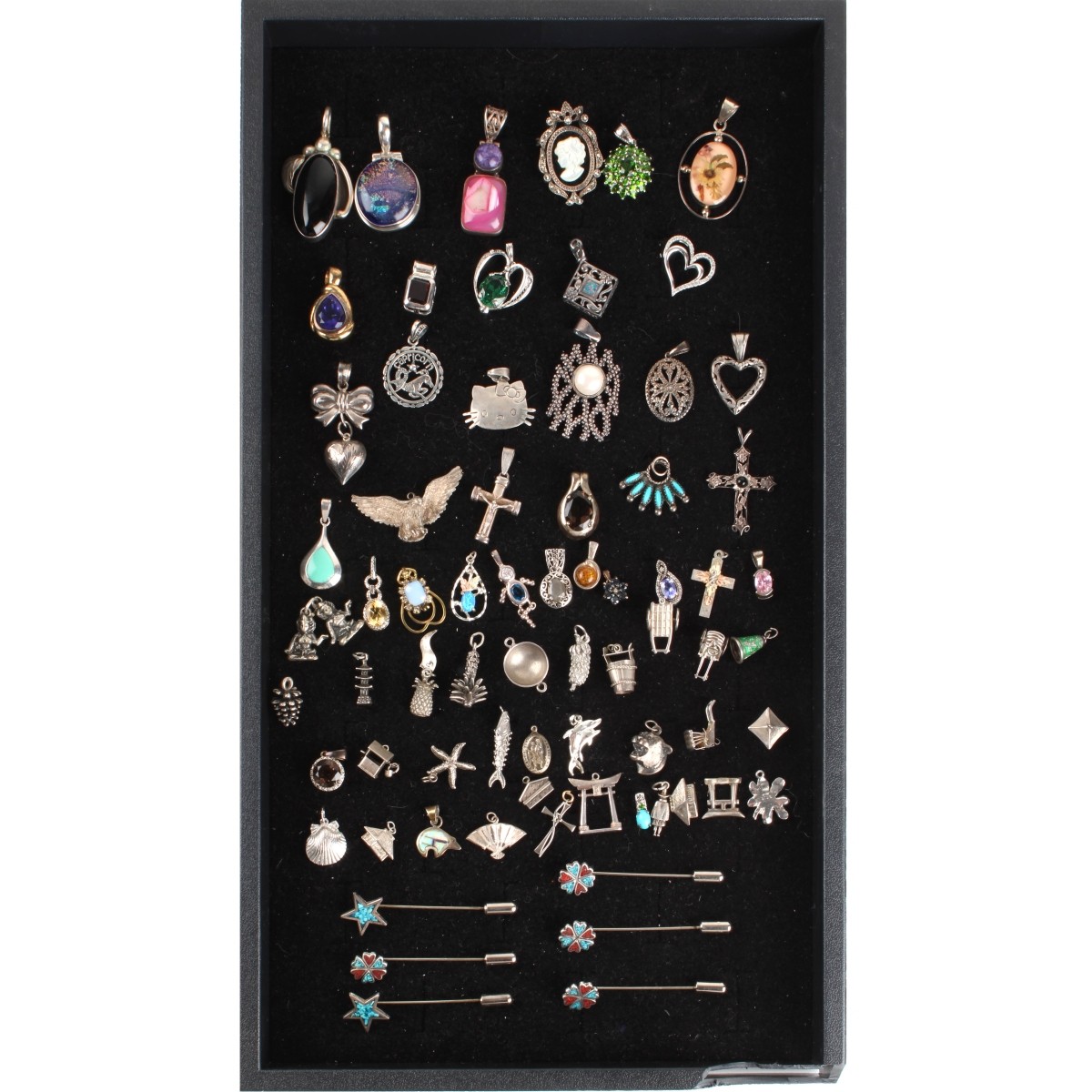 Sterling Pendants, Pins and Charms