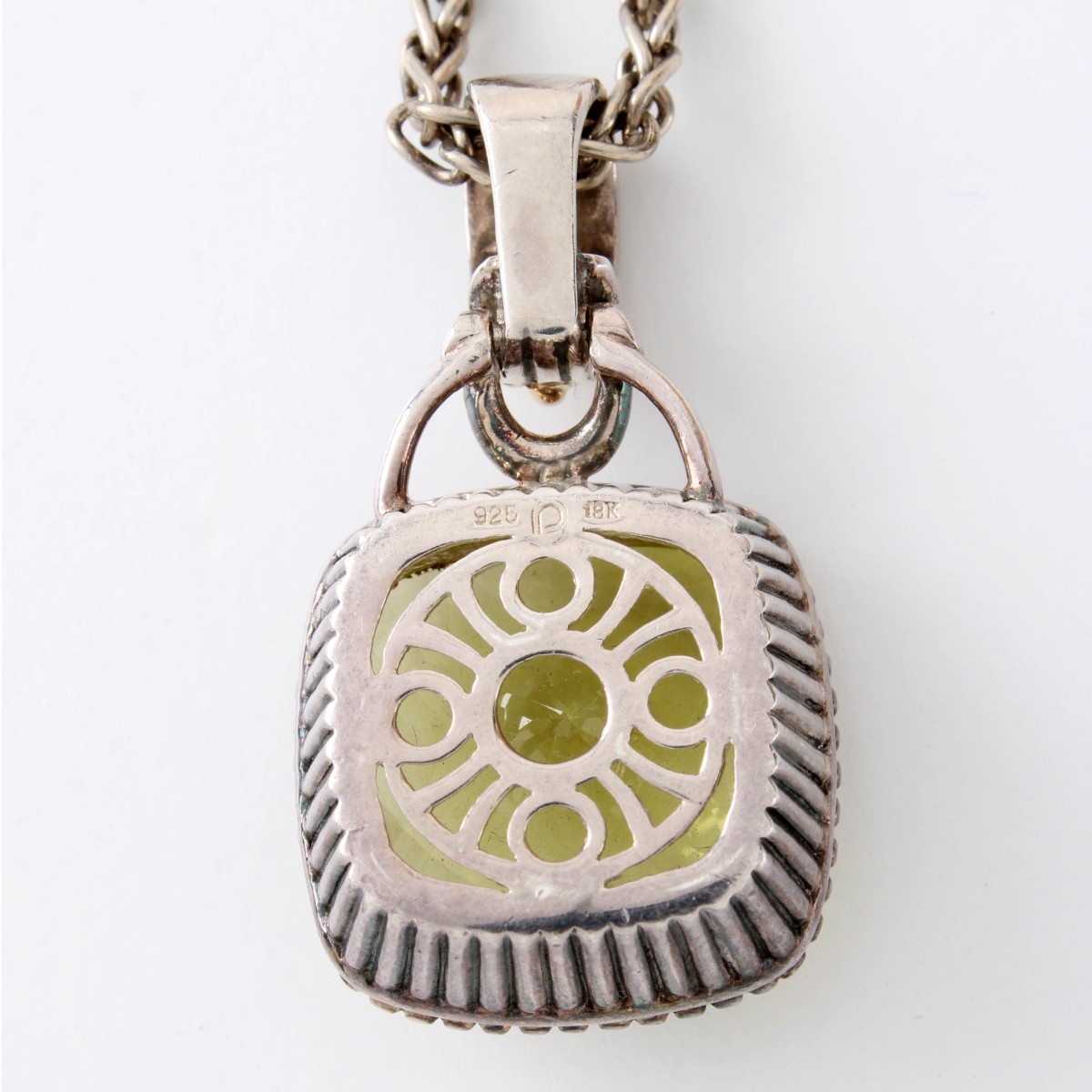 Sterling 18K and Gemstone Necklace