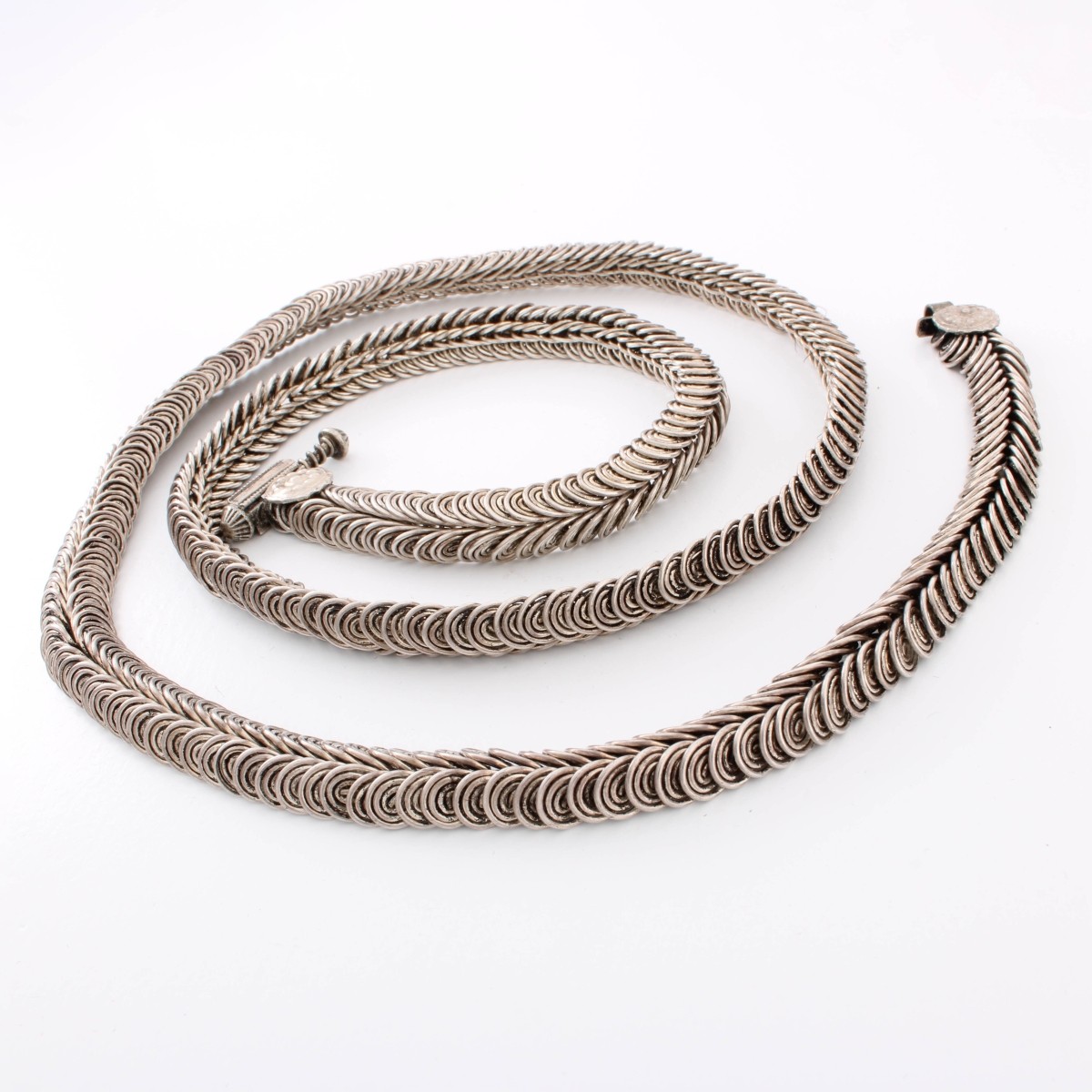 Silver Persian Coil Necklace