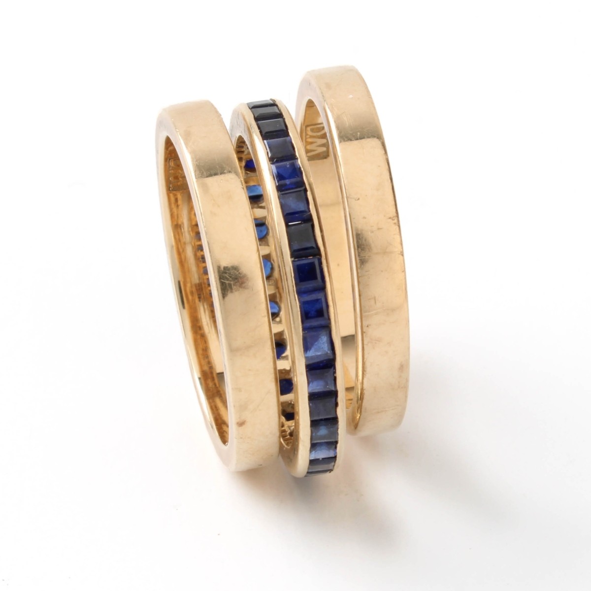 14K and Sapphire Ring Set