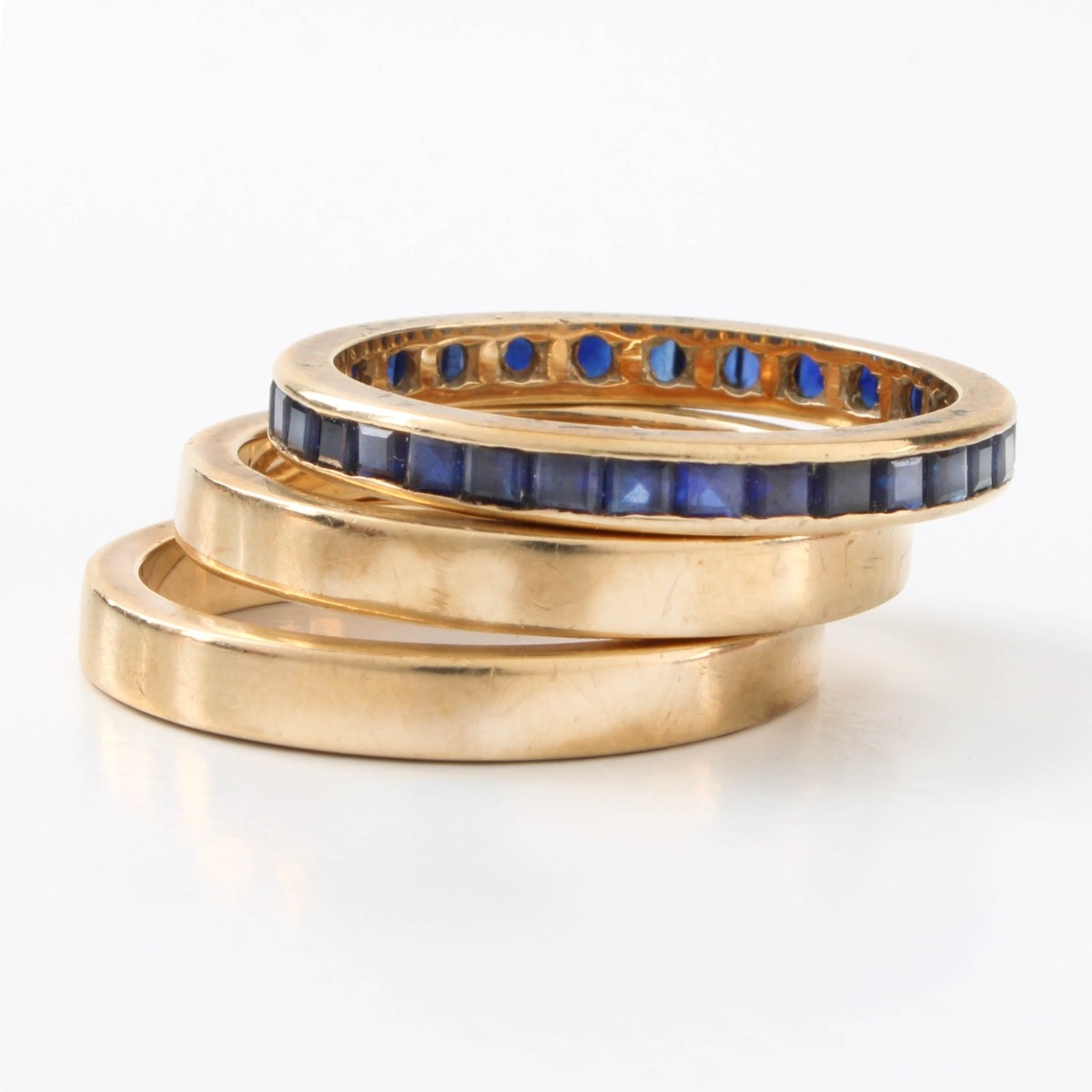 14K and Sapphire Ring Set