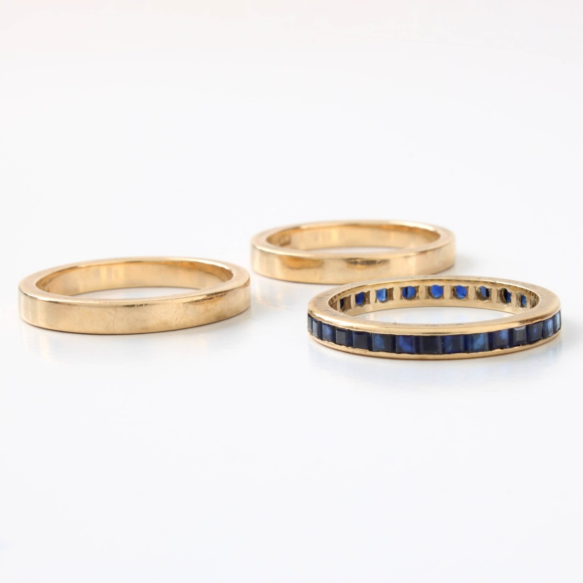 14K and Sapphire Ring Set