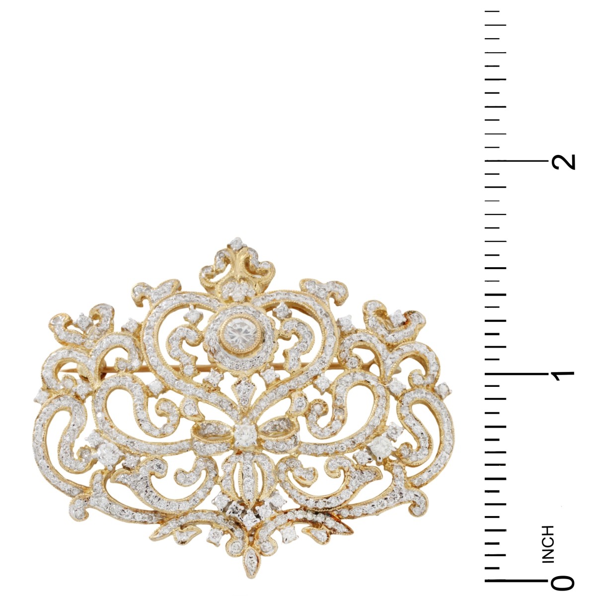 Diamond and 18K Pendant / Brooch