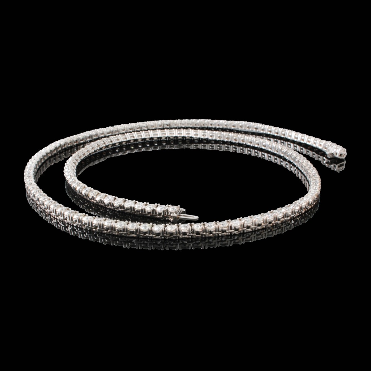 Diamond and 14K Tennis Necklace