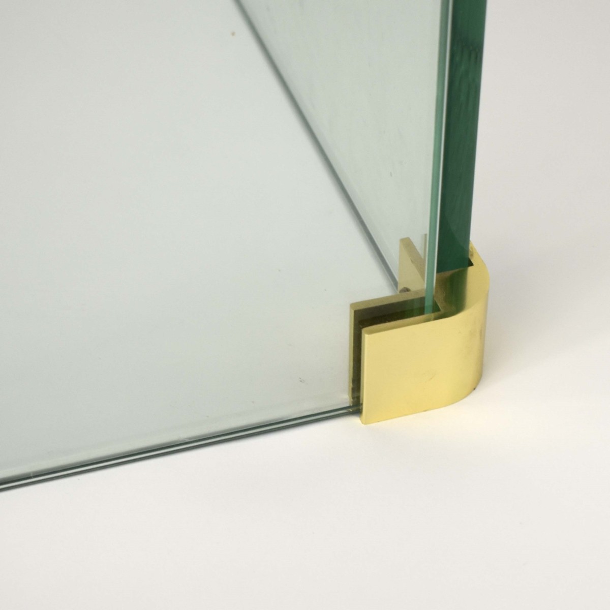 Attrib.: Pace Glass and Brass Dining Table