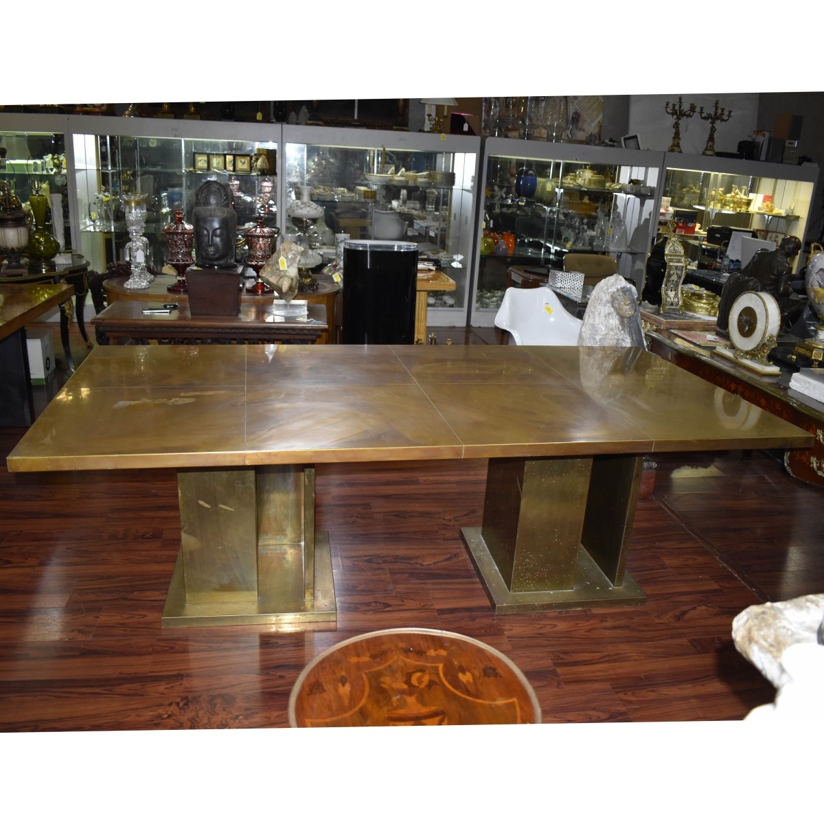 Large Custom Brass Dining Table