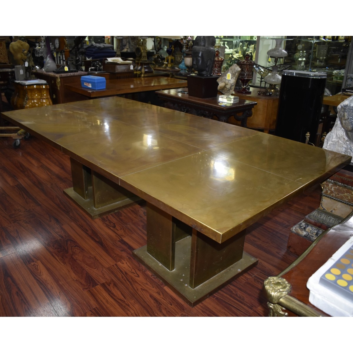 Large Custom Brass Dining Table