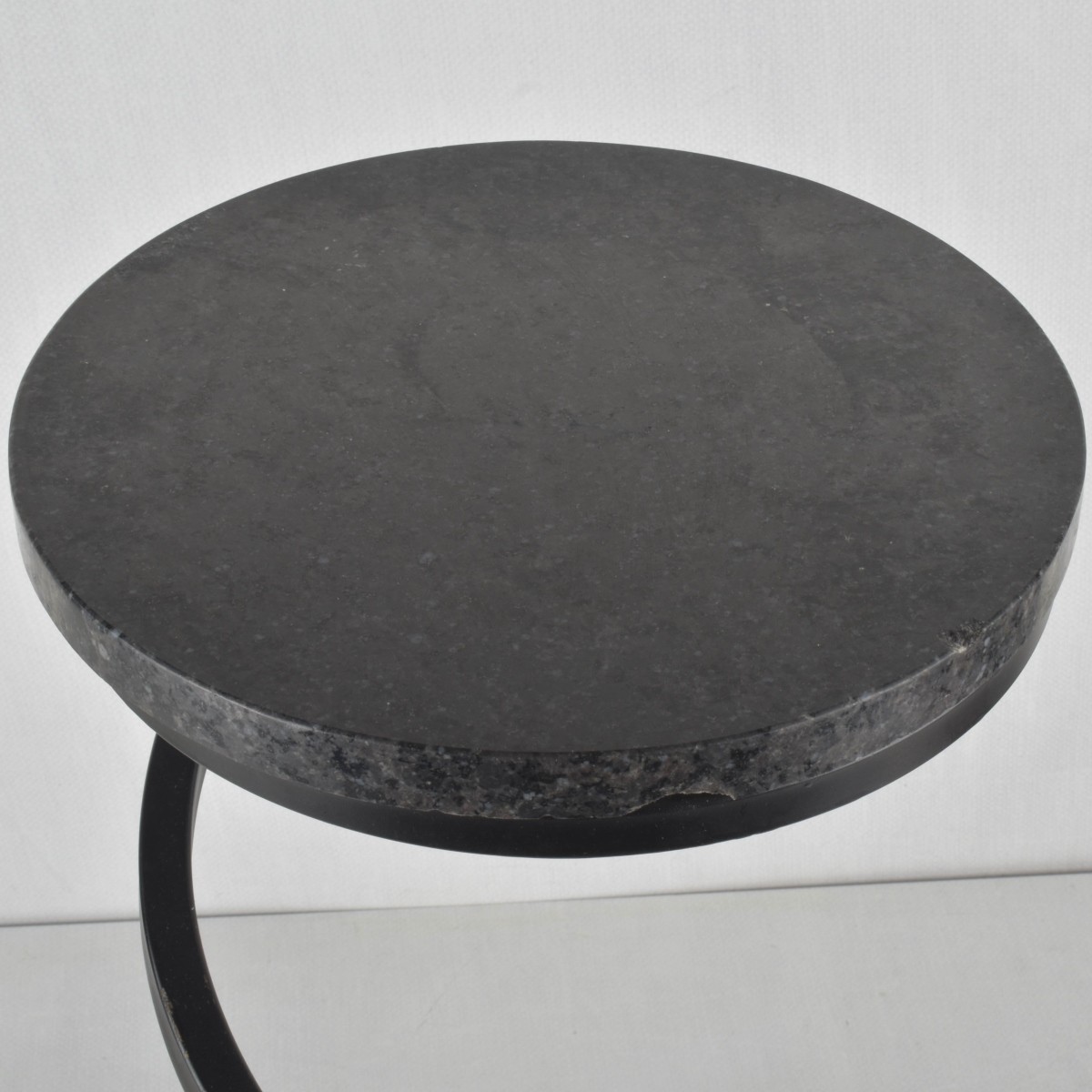 Powell Round Black Granite Top Table