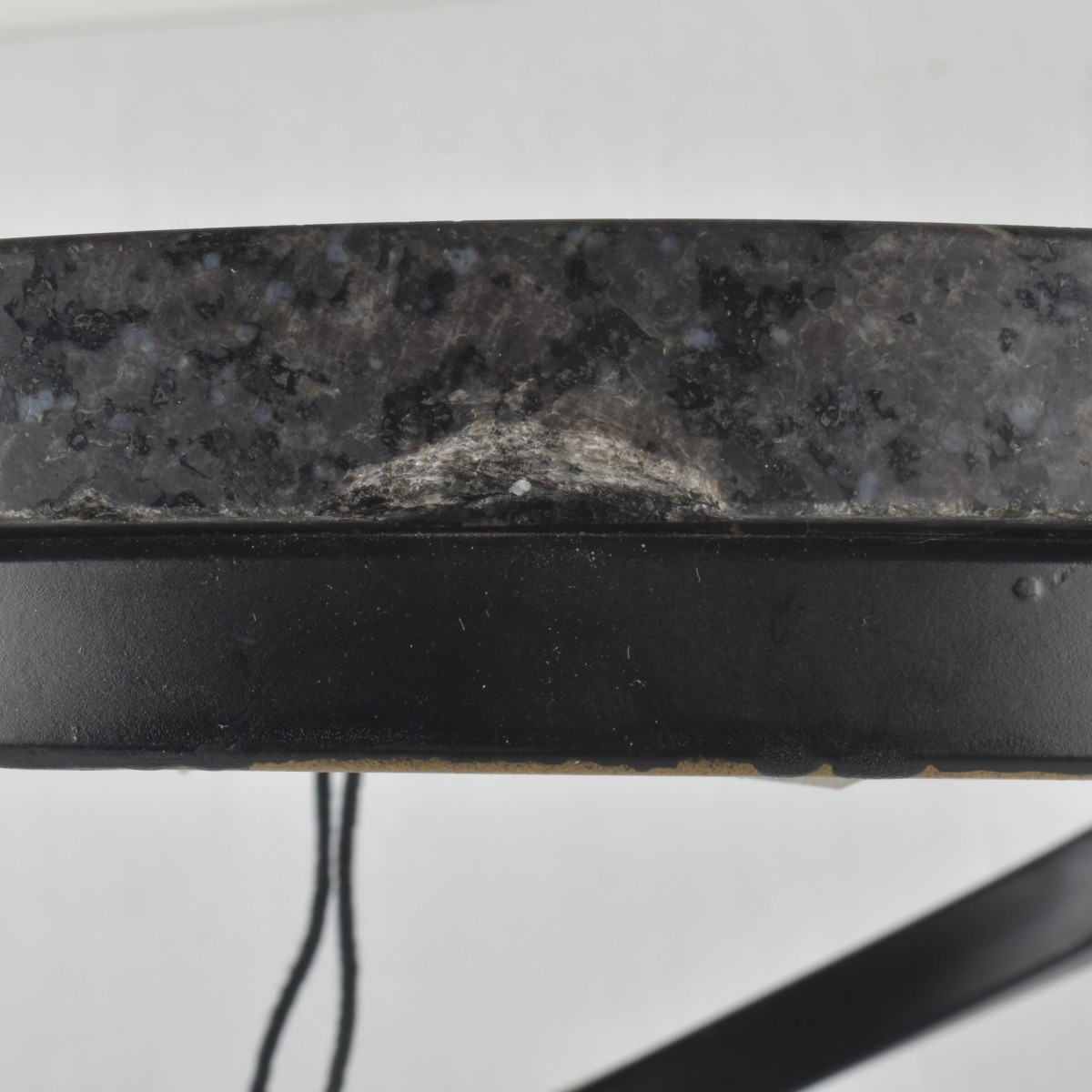 Powell Round Black Granite Top Table