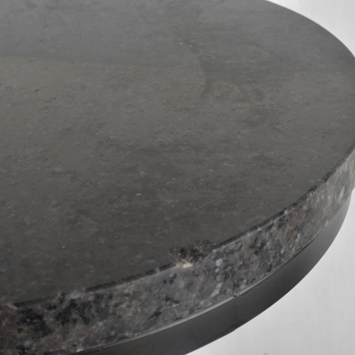 Powell Round Black Granite Top Table