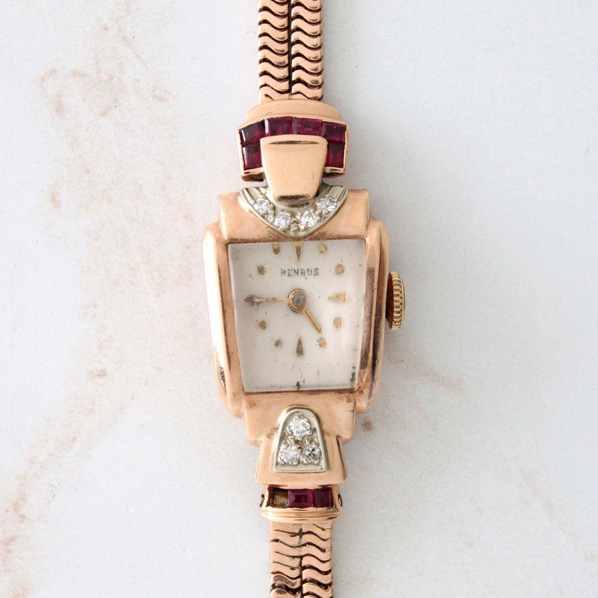 Benrus Ruby and 14K Watch