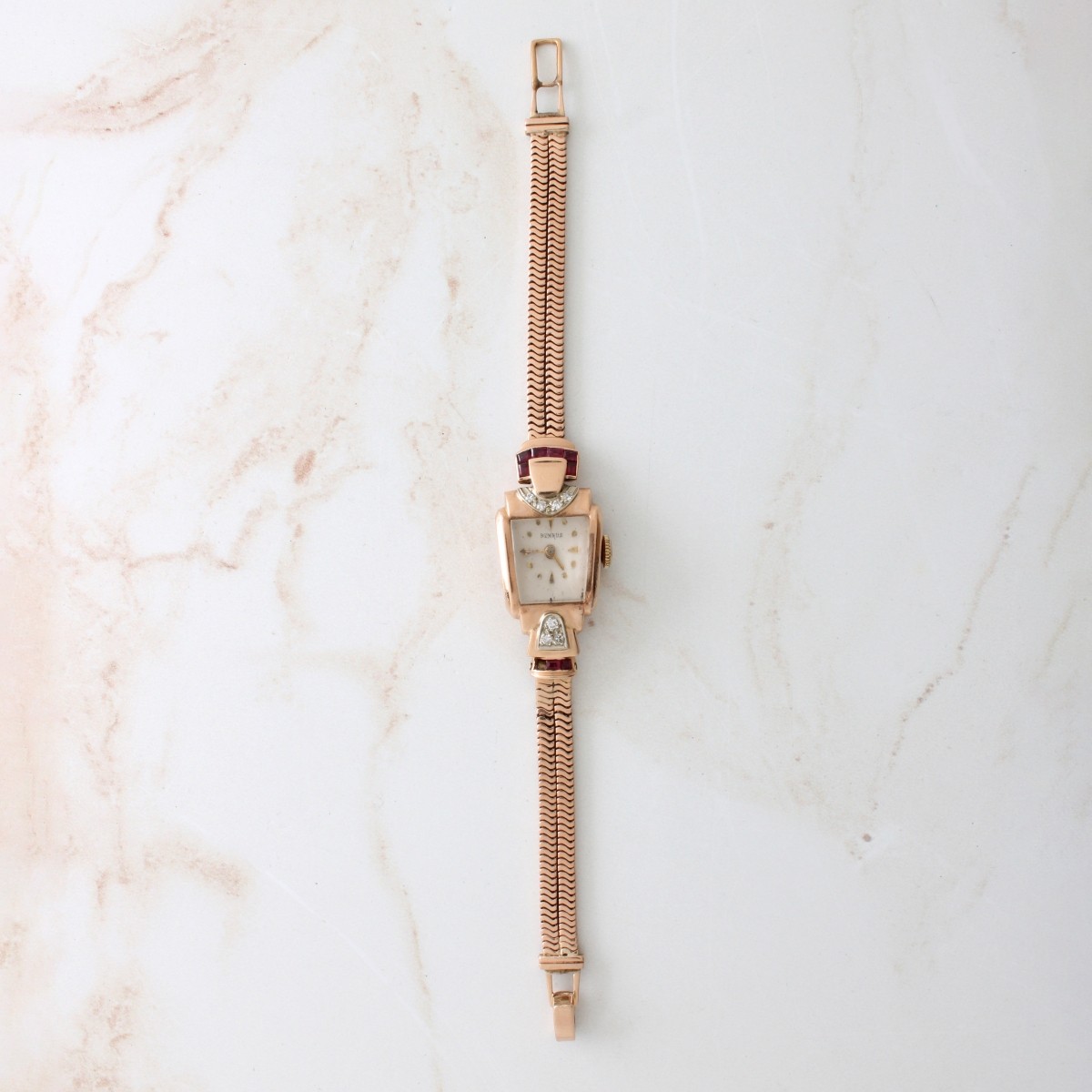 Benrus Ruby and 14K Watch