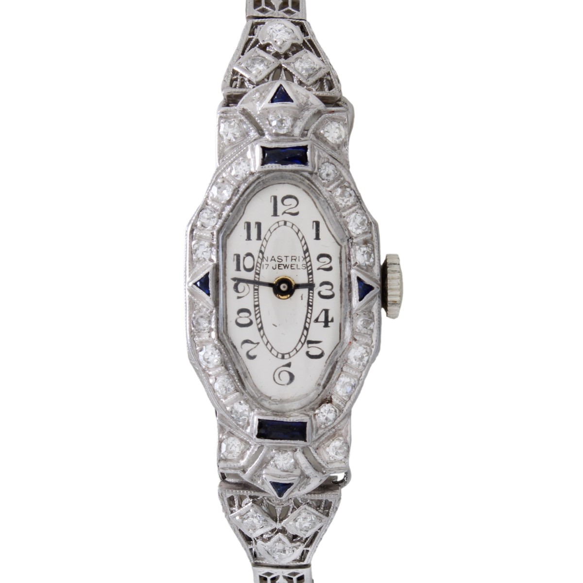 Nastrix Diamond Sapphire & Plat. Watch