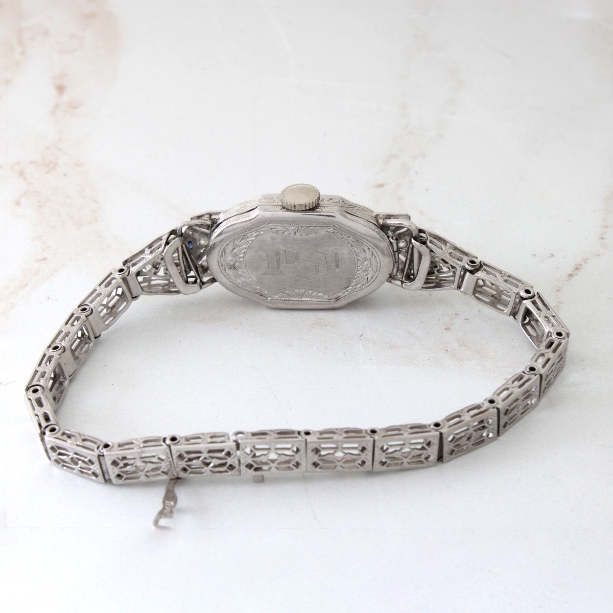Nastrix Diamond Sapphire & Plat. Watch
