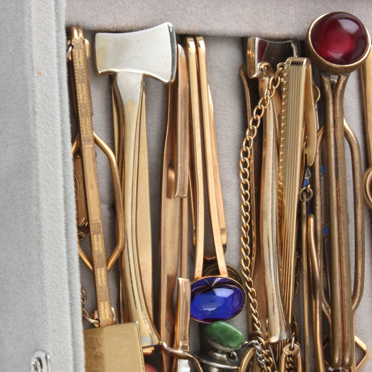 Box Lot of Tie Bars and Tie Tacks