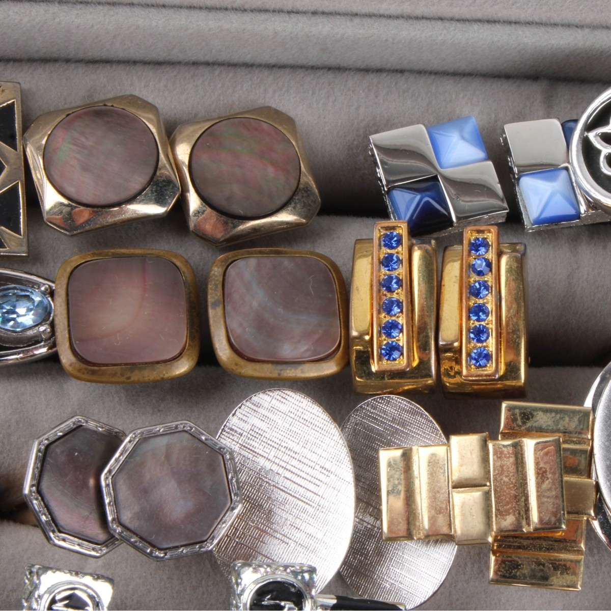 Box Lot of Cufflinks and Tie Bars