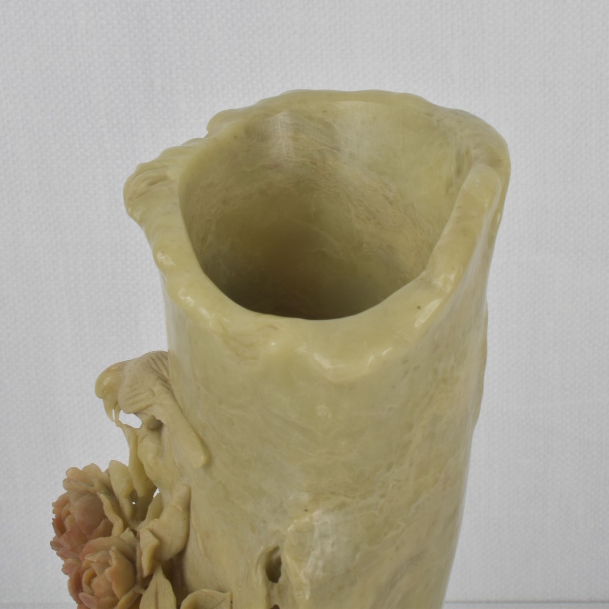 Chinese Hand Carved Soapstone Vase