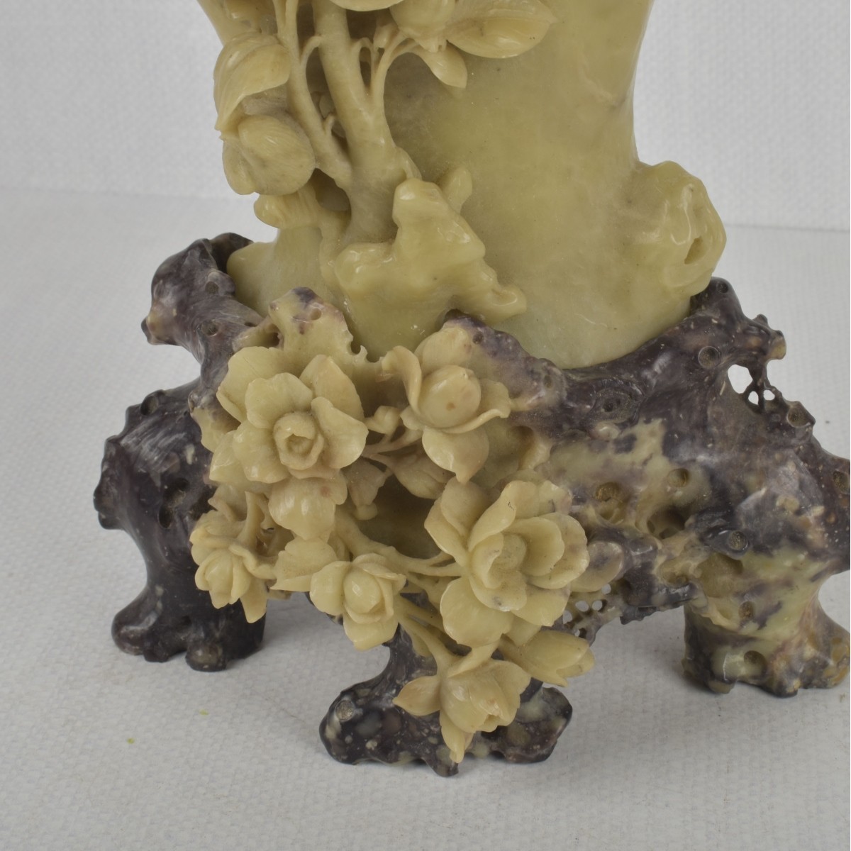 Chinese Hand Carved Soapstone Vase