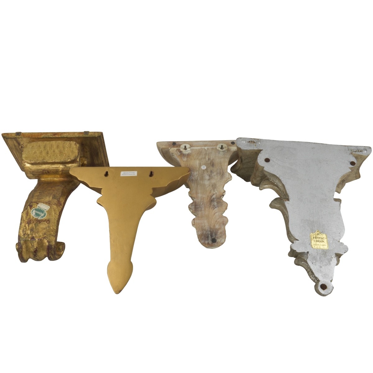 Carved Gilt Wood Wall Brackets