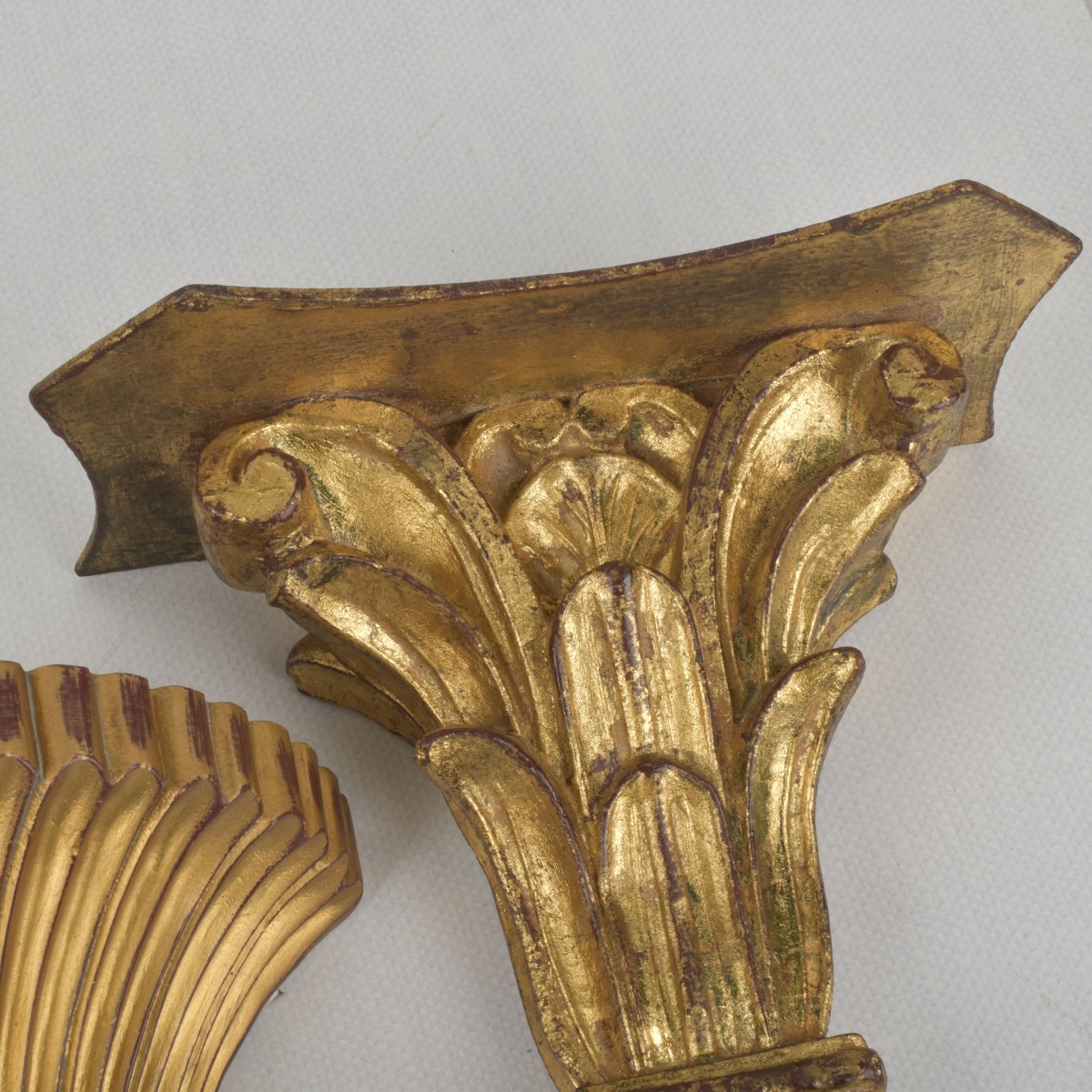 Carved Gilt Wood Wall Brackets