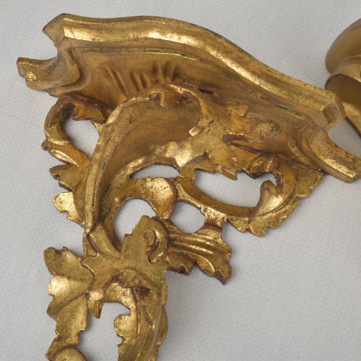 Carved Gilt Wood Wall Brackets