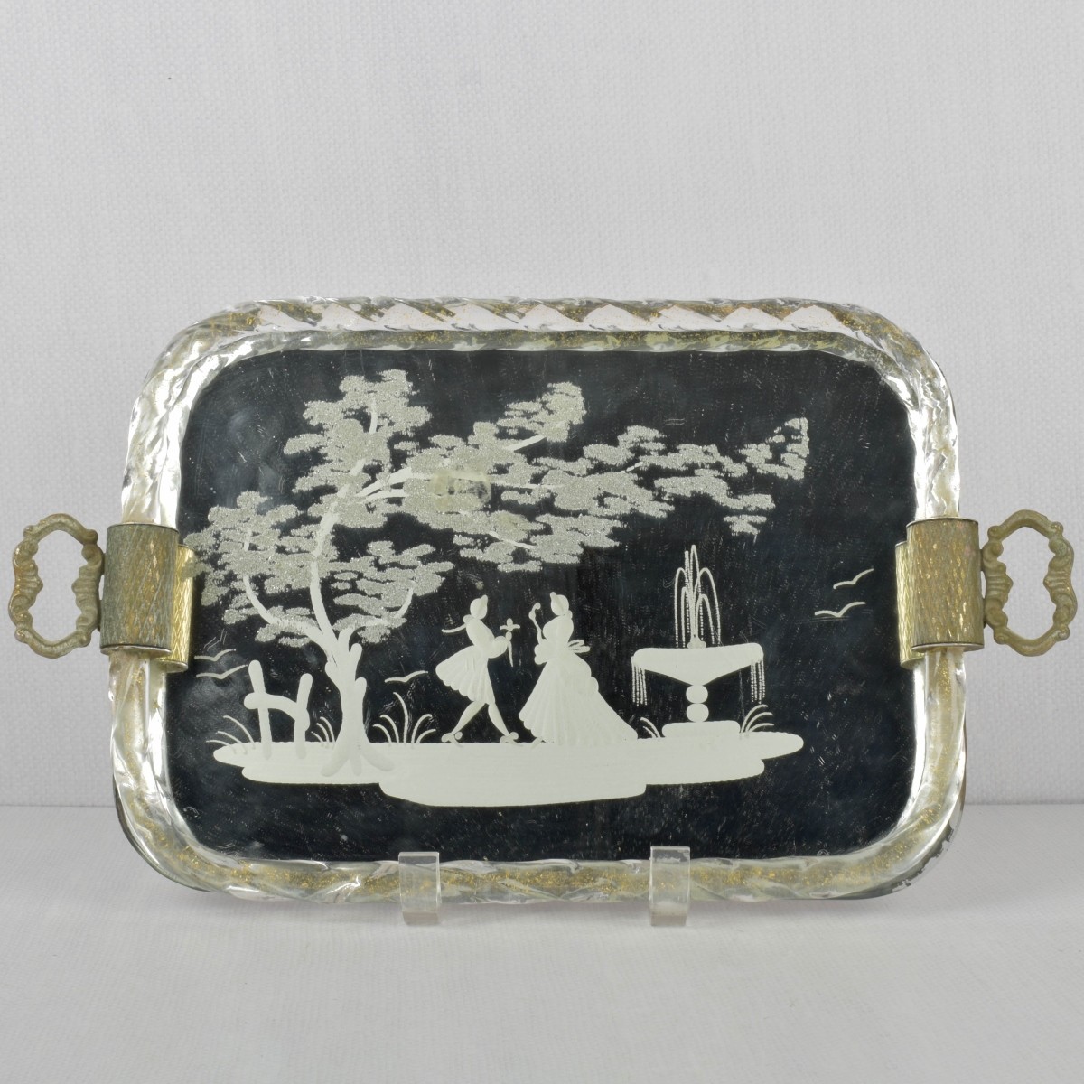 Vintage Italian Etched Tray