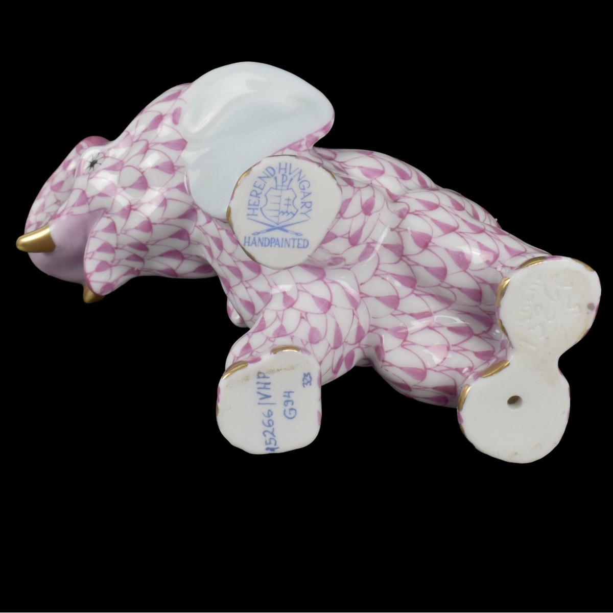 Herend Elephant & Lalique Bottle