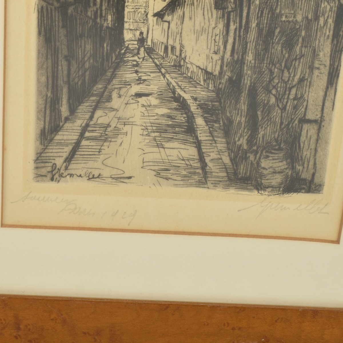 Antique Framed Paris Etchings