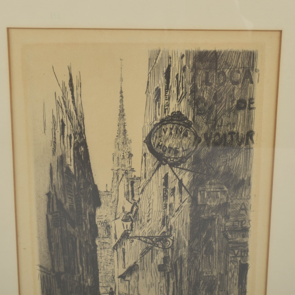 Antique Framed Paris Etchings