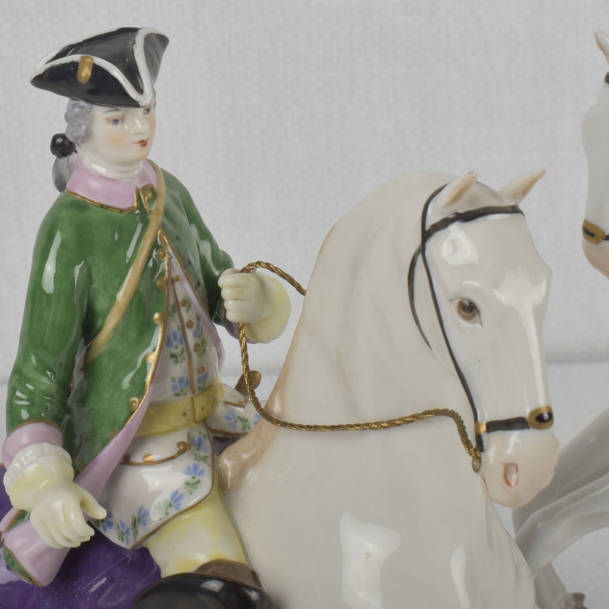 German Rudolstadt Volkstedt Porcelain Riders
