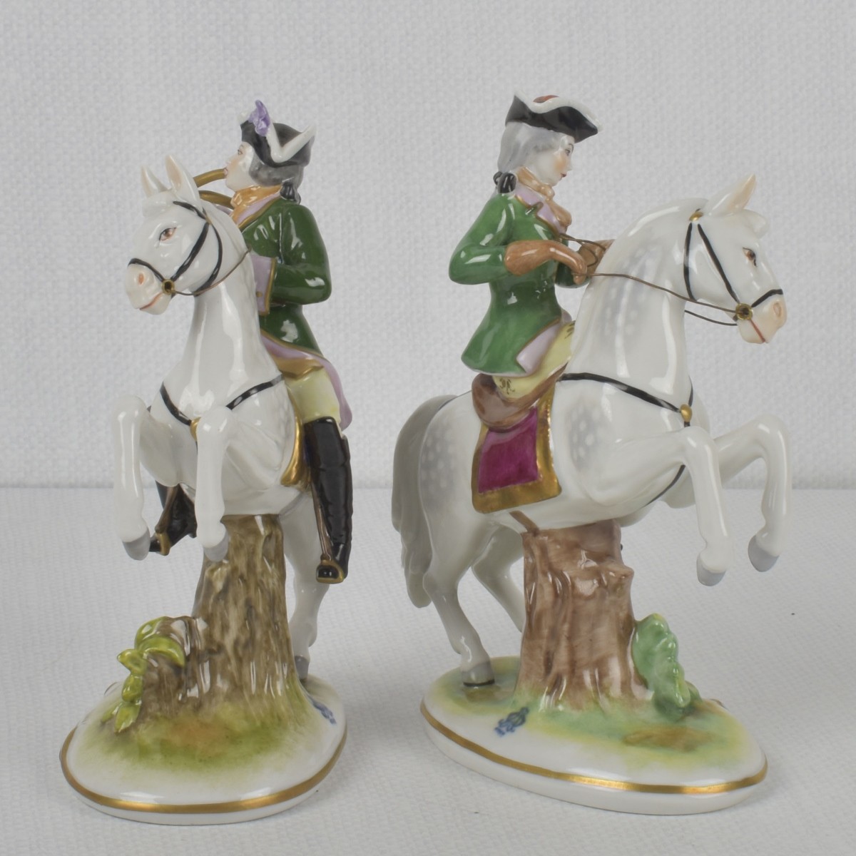 German Rudolstadt Volkstedt Porcelain Riders