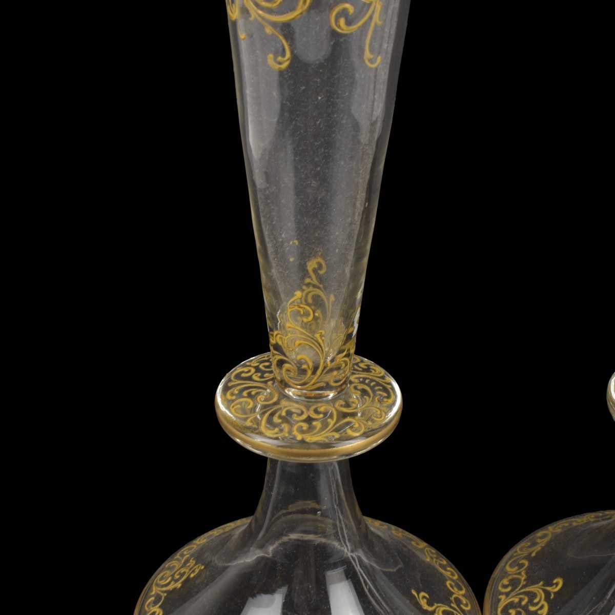 Antique Bohemian Hand Painted Vases